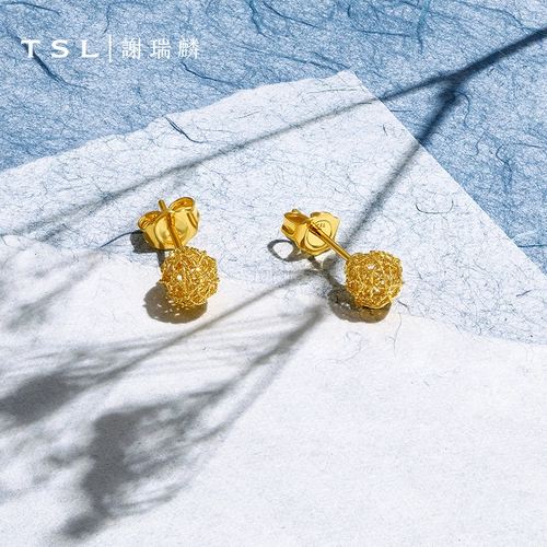 TSL Xie Ruilin Gold Серьги цветочные футбольные серьги золотые серьги 5G Craft Women YS451