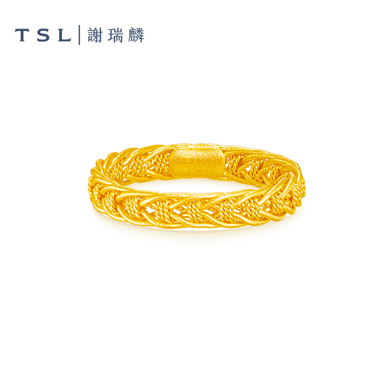 TSL谢瑞麟宫锁祥年系列宫廷花丝黄金戒指古法金足金指环计价YX765