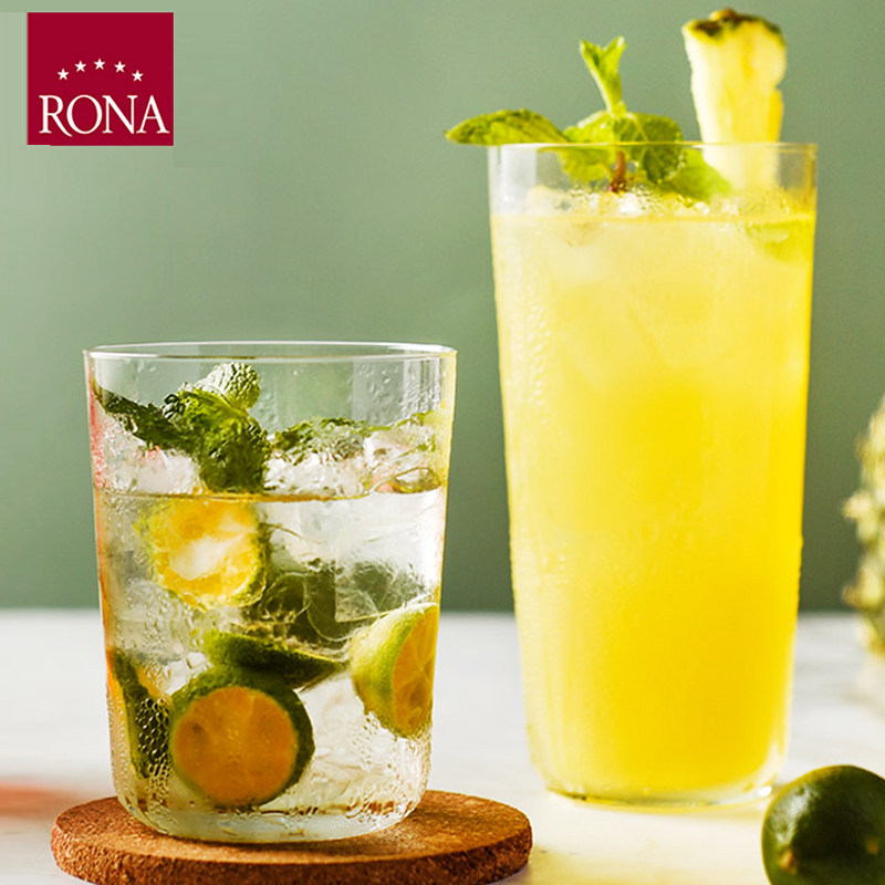 新品捷克rona水晶玻璃水杯果汁杯酒店果汁冷饮杯啤酒杯威士忌杯子