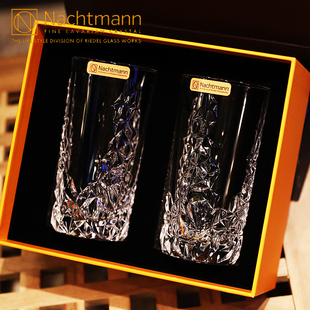 德国进口水晶玻璃高档威士忌洋酒杯果汁饮料牛奶水杯对杯送礼盒装