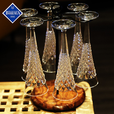 捷克进口BOHEMIA水晶玻璃高档香槟杯高脚红酒杯甜酒气泡杯子套装