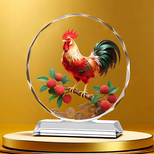 大吉大利水晶摆件家居桌面装饰