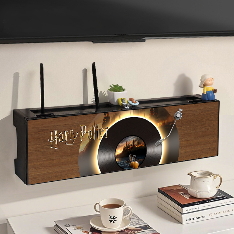 免打孔路由器收纳盒子光猫置物架