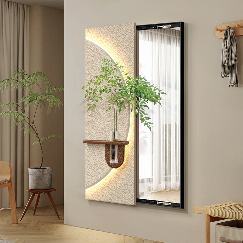 推拉全身镜子隐藏式穿衣镜装饰画