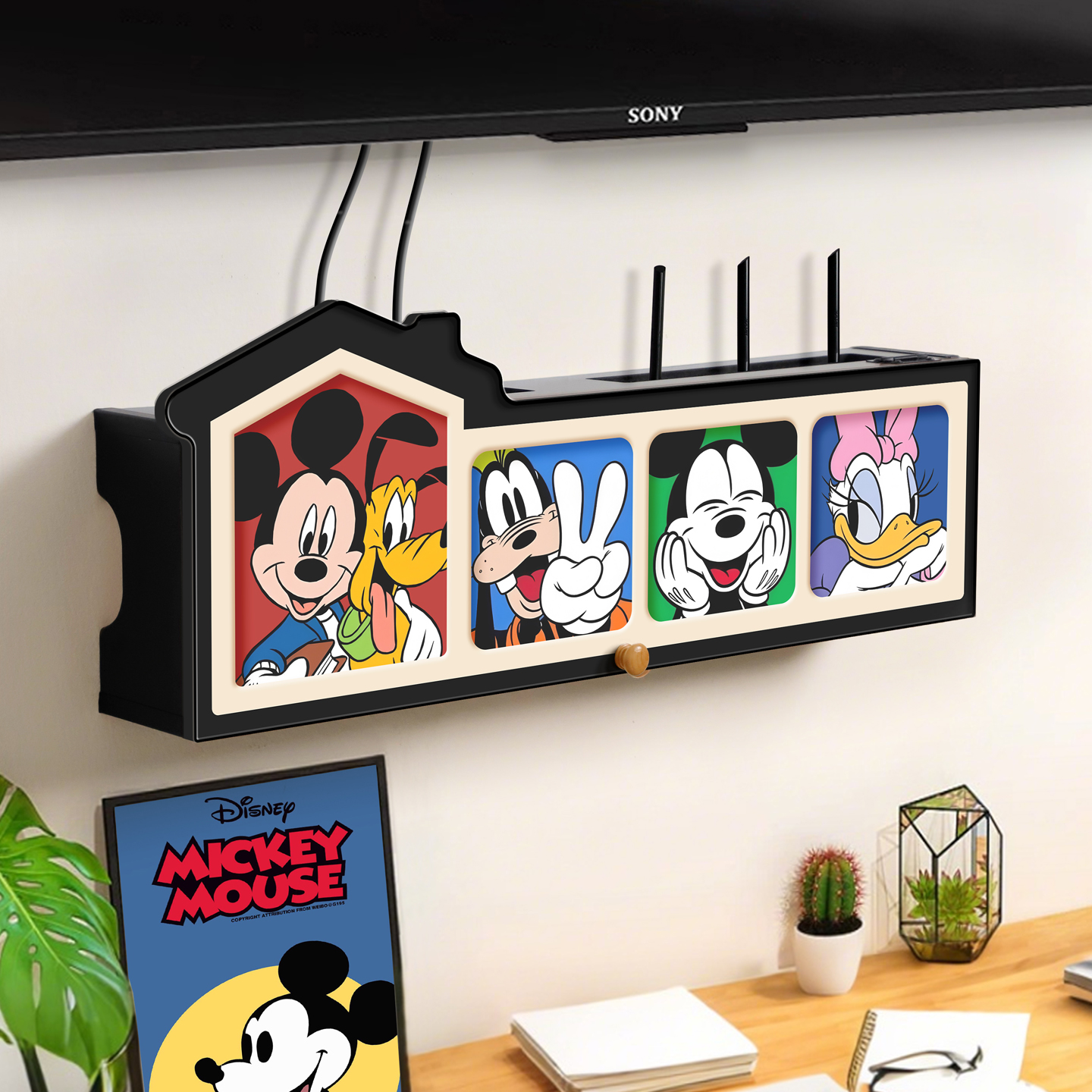 多巴胺路由器收纳盒迪士尼机顶盒