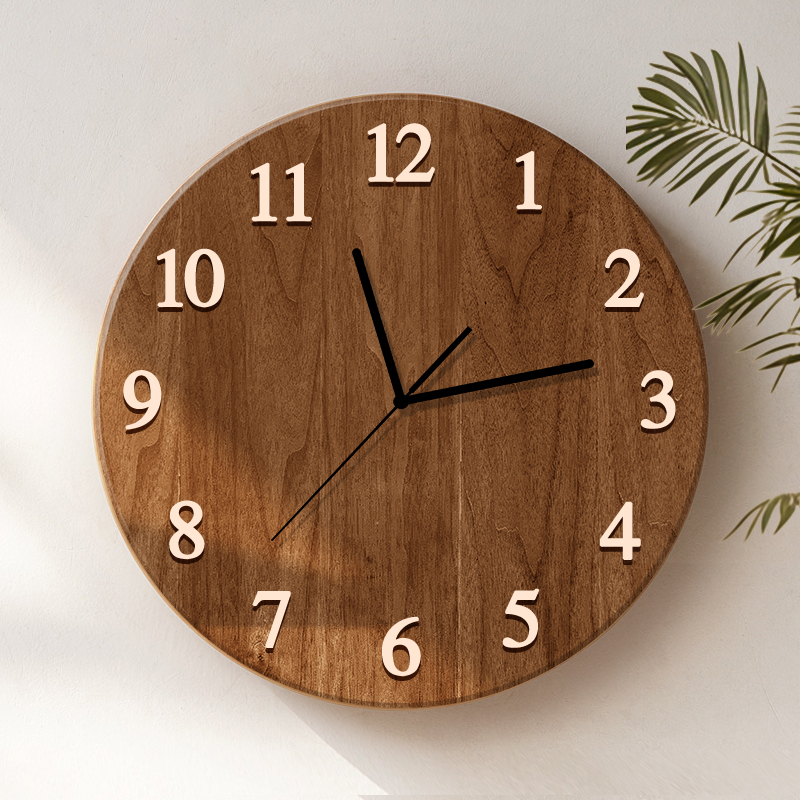 客厅挂钟高级感家用餐厅静音时钟