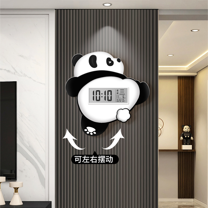 客厅挂钟亚克力万年历数显挂墙表