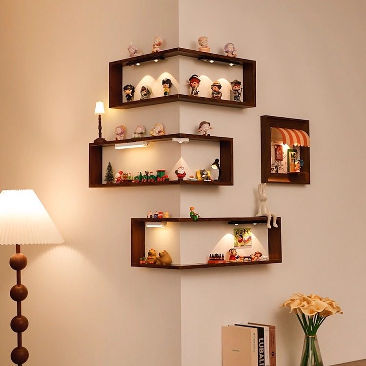 国补转角装饰画萌粒盲盒手办收纳架创意拐角展示架子壁挂墙上壁画,家居饰品,现代装饰画,淘宝优惠券,粉丝福利购,淘宝优惠卷