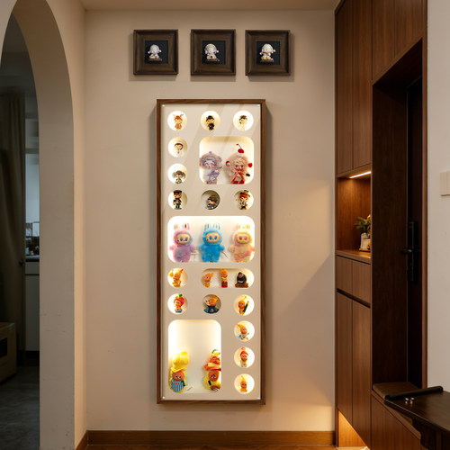 盲盒手办展示架玄关组合装饰画