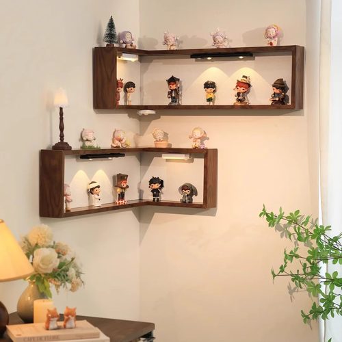 萌粒盲盒收纳展示架小野手办摆件