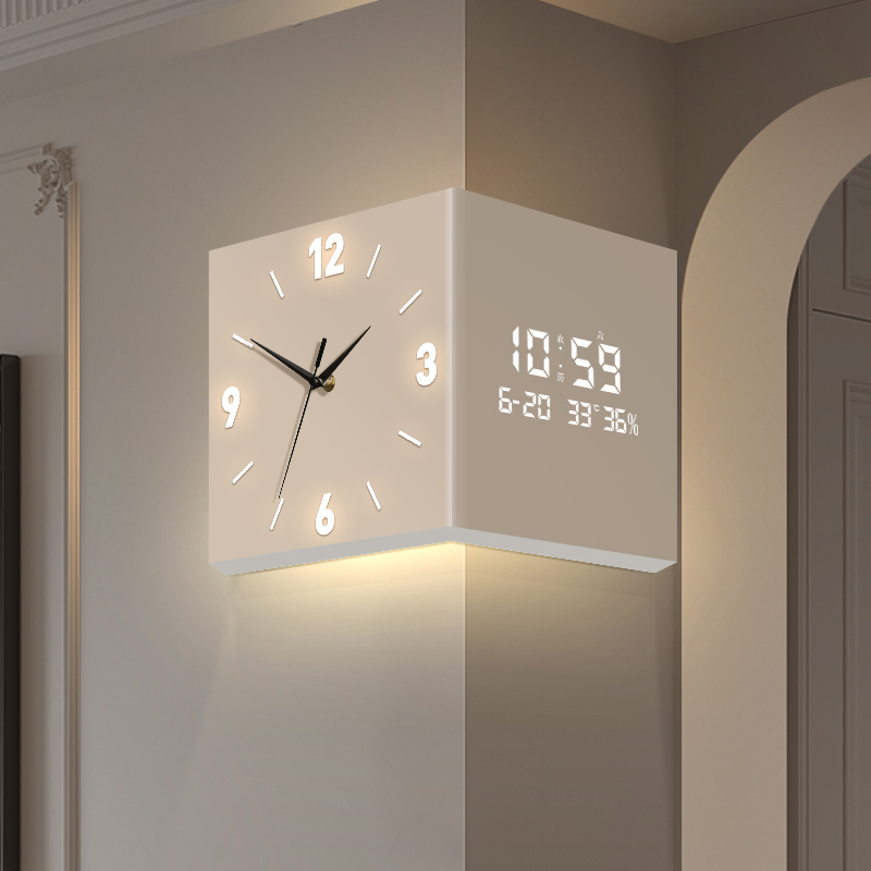 【百搭高级感】转角电子钟长续航