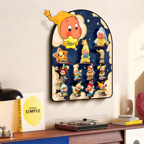 创意手办盲盒展示架星星人置物架