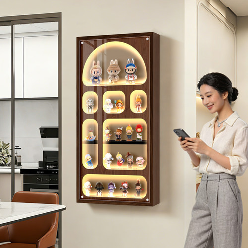 盲盒收纳展示架萌粒手办展示柜