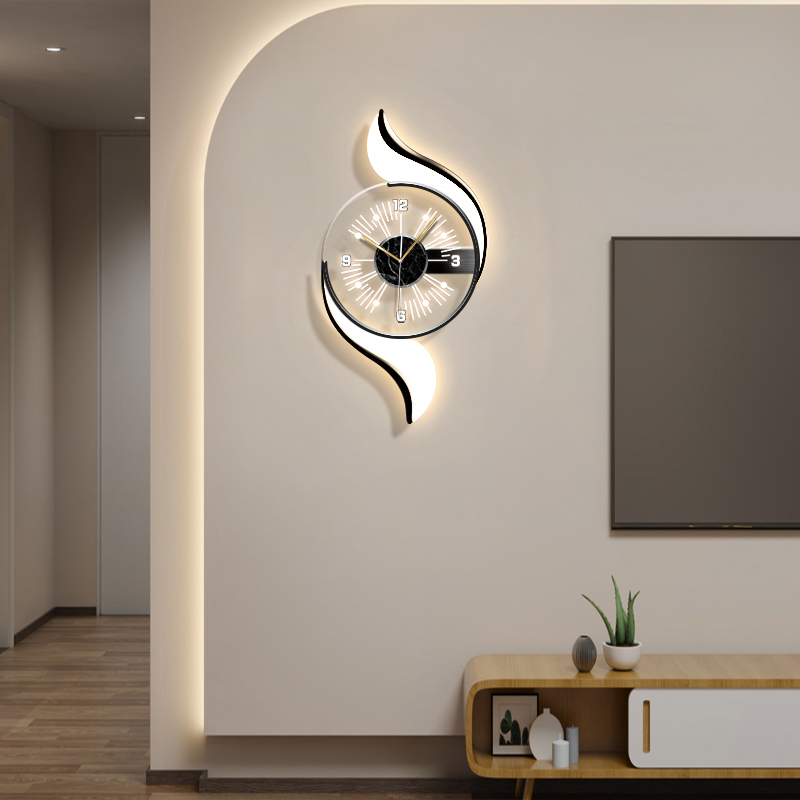 黑白简约环保无甲醛装饰时钟平行