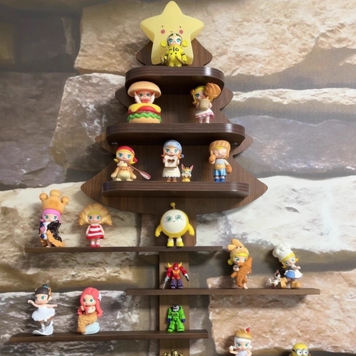 圣诞树盲盒手办收纳展示架子挂墙