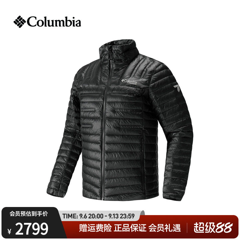 哥伦比亚26秋冬新品男子钛金极地保暖拒水800蓬鹅绒羽绒服WE0547
