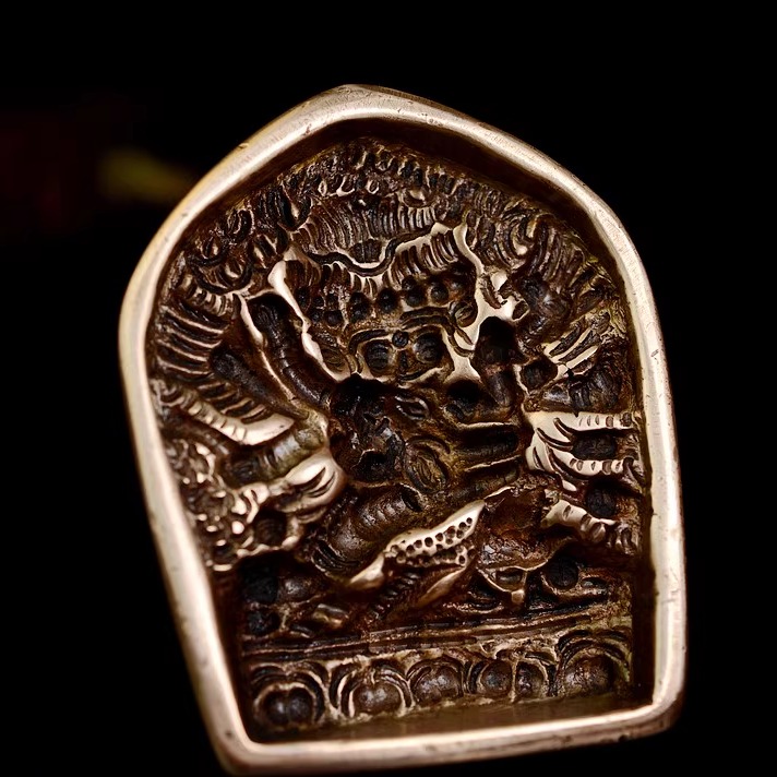 清代普巴金刚擦模古玩收藏佛像