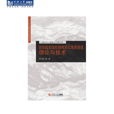 层状盐岩溶腔储库原位溶浸建造理论与技术 同济大学出版社