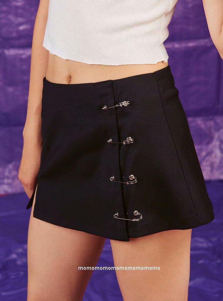 unif黑色金属别针设计短裙水原希子同款在类目 女装/女士精品, 半身裙中 - 来自Buy2taobao.com提供专业的淘宝代购服务