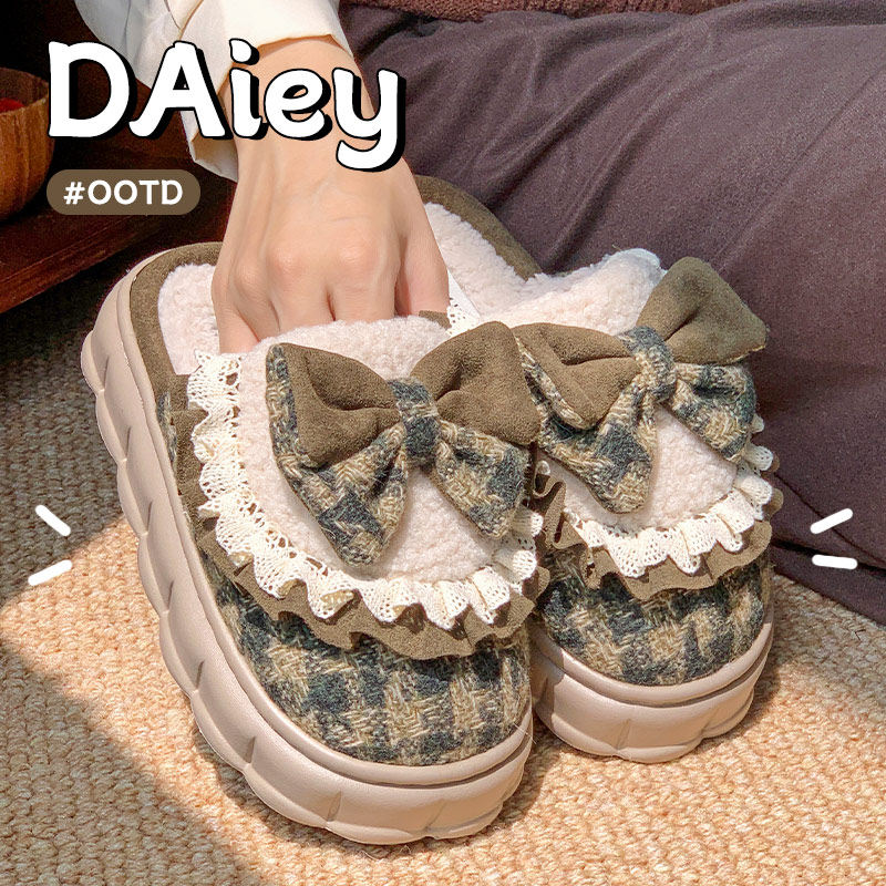 小香风蝴蝶结棉拖鞋女新款冬季室内居家地板拖保暖加绒户外穿厚底,居家布艺,居家棉拖/棉鞋,淘宝优惠券,粉丝福利购,淘宝优惠卷