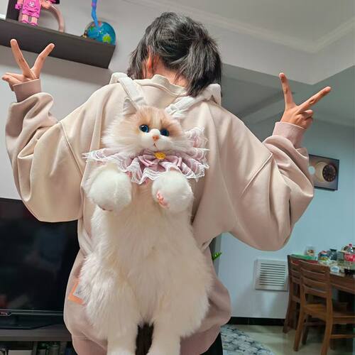 仿真猫咪背包玩偶送女友圣诞礼物