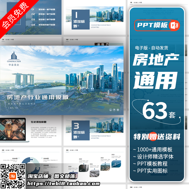 房地产建筑行业销售年终中工作汇报总结项目策划方案计划 PPT模板