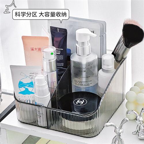 化妆品收纳盒桌面护肤品整理盒透明梳妆台刷口红置物架亚克力化妆