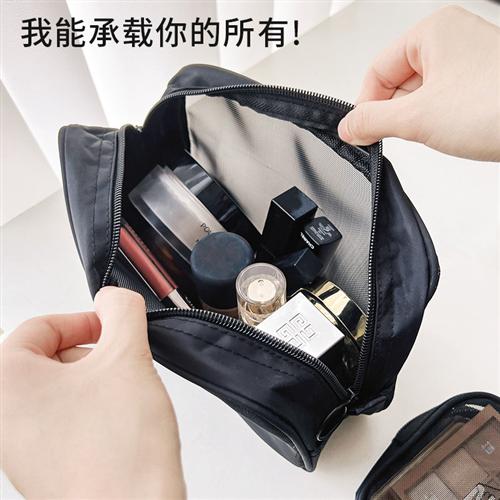 便携化妆包女新款化妆品旅行口红网纱小化妆袋盒刷迷你洗漱收纳包