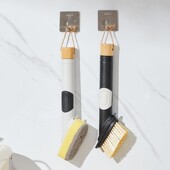 刷锅神器洗锅刷子厨房专用洗碗刷长柄加液按压清洁刷毛刷清洁工具