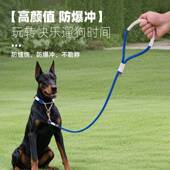 宠物牵引绳手工绕绳挂钩锌合金款 项圈跨境宠物用品狗狗牵引绳