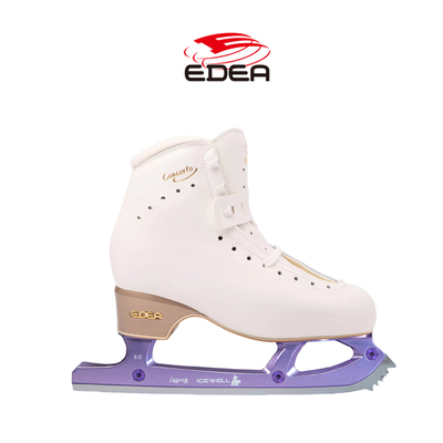 Edea意大利五星花样冰刀鞋儿童成人女初学溜冰鞋配中级铝合金彩刀