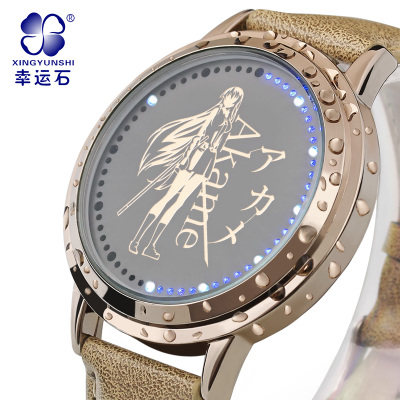 动漫周边 斩·赤红之瞳手表 布兰德夜袭标志 led触屏防水手表包邮