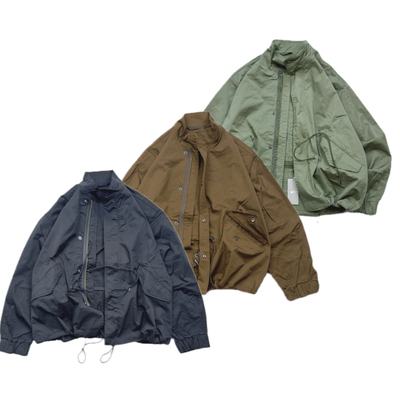 山系机能黑标BMS宽松廓形军事风复古水洗短款立领风衣夹克 M51