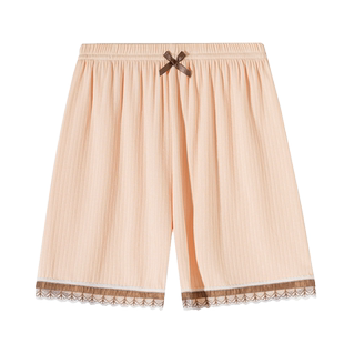 可外穿蕾丝花边安全裤防走光女夏薄款胖mm大码不卷边宽松打底短裤