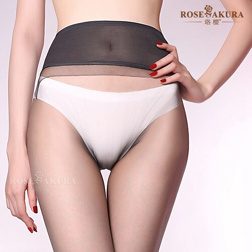 无缝0.1D网纱腰深裆丝袜