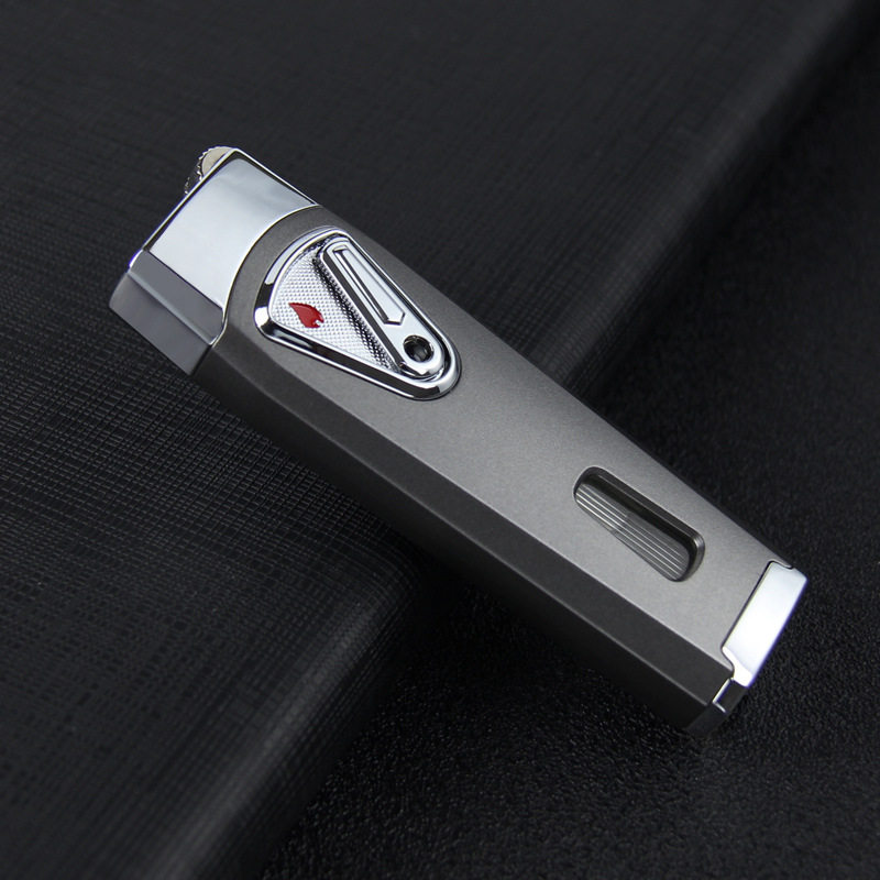 中邦双直冲防风充气打火机金属透明户外直喷焊枪创意个性礼品砂轮