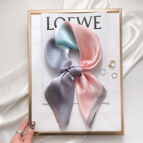 女小方巾丝巾搭配衬衫女春秋