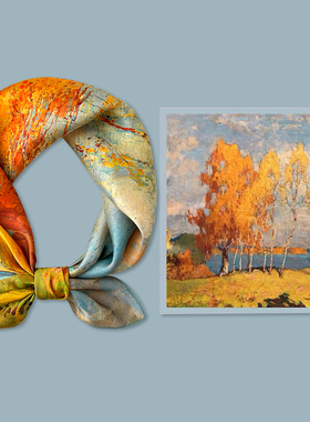 真丝桑蚕丝小方巾丝巾女春秋搭配衬衫护颈围脖子装饰薄围巾50x50