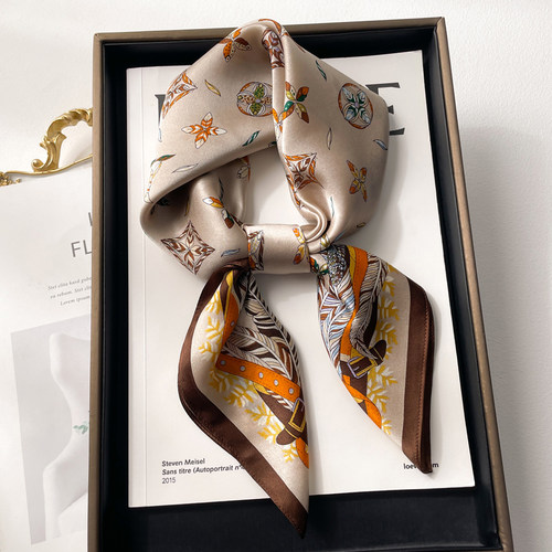 真丝大方巾女春秋冬季职业脖子