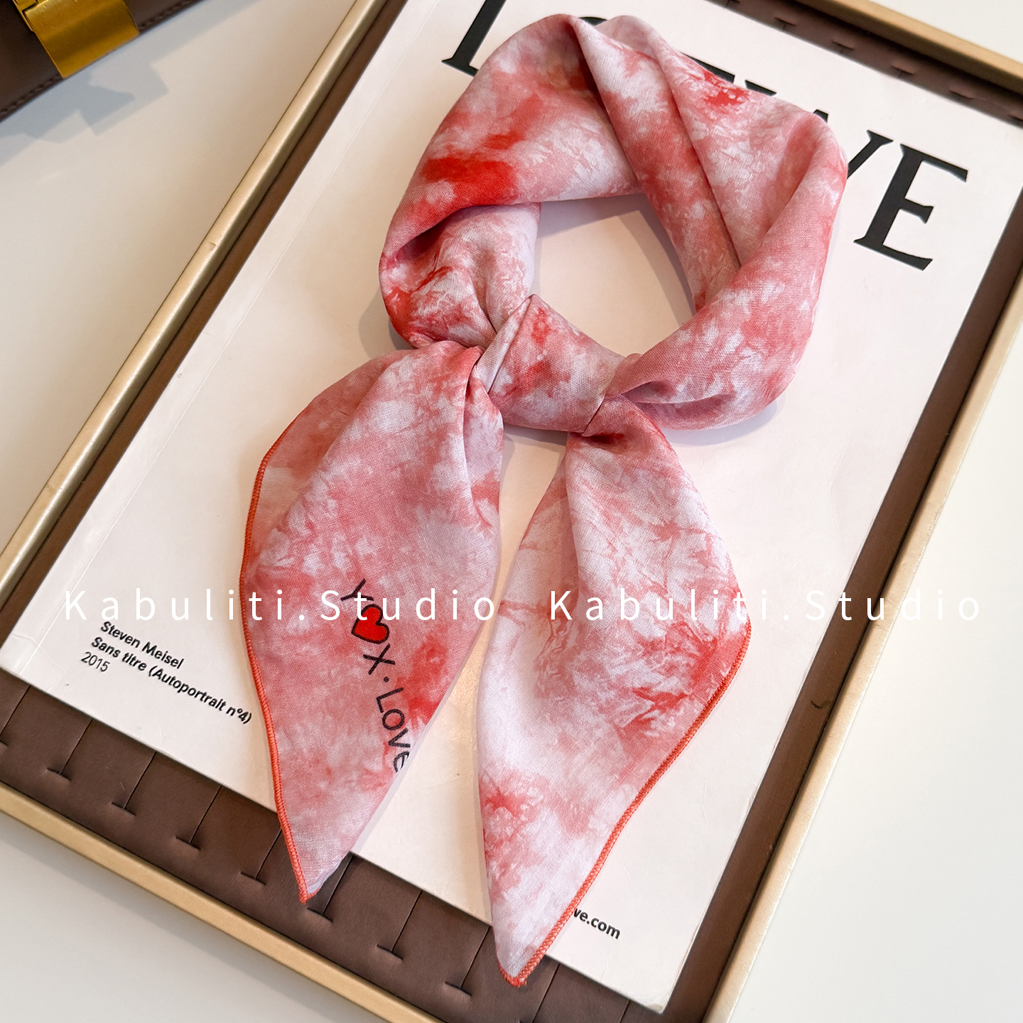 纯棉材质四方正方形领巾发带