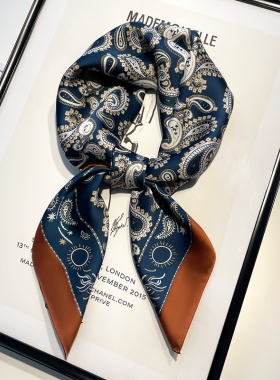 腰果小方巾丝巾男女春秋夏季搭配衬衫职业护颈围脖子薄围巾70x70