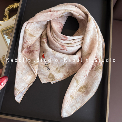 纯棉材质四方正方形领巾发带