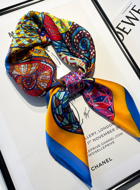 小方巾长条丝巾女春秋妈妈搭配衬衫护颈脖子装饰薄围巾纱巾70x70