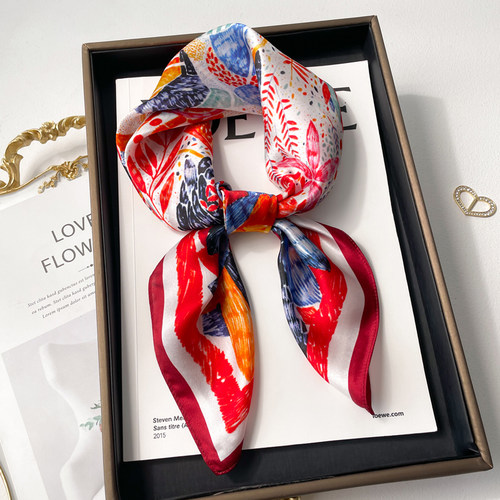 真丝大方巾女护颈围脖子装饰