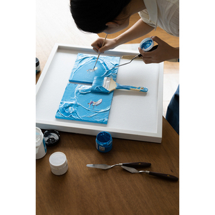 Golsa 浮雕肌理装 Italy 越过海浪 饰画 立体手绘 若奈挂画