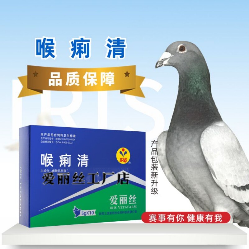 爱丽丝鸽药喉痢清50克粉剂 鸽子鼻头湿湿有液体发红