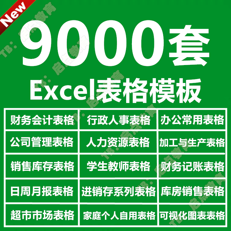 Excel表格模板9000套公司行政管理财务人事销售计划可视化图表格