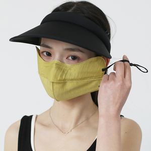夏天马卡龙色防晒口罩女防紫外线护眼角露鼻立体透气轻薄遮阳面罩