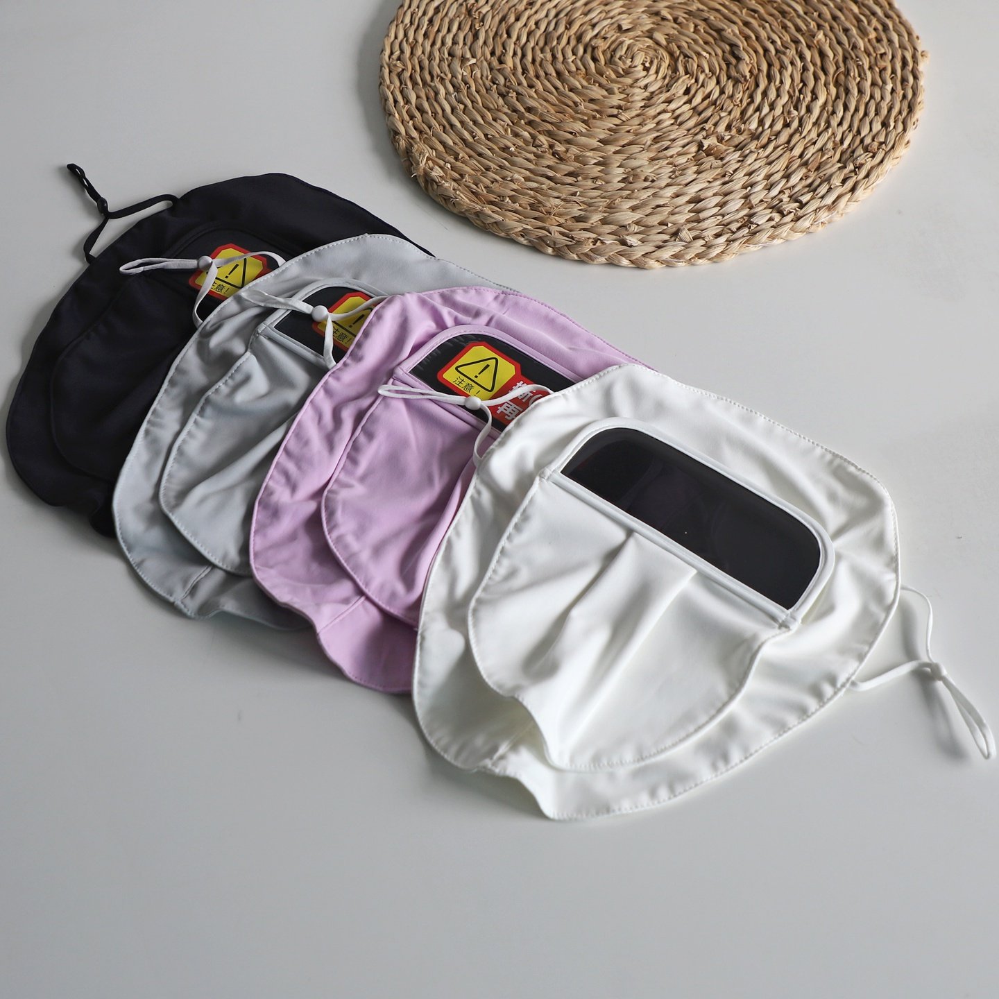 夏天全脸防晒面罩男女防紫外线脸基尼遮阳带护目镜户外脸罩可喝水