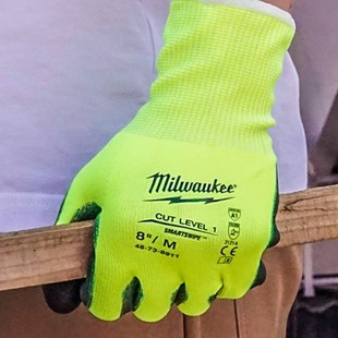 milwaukee美沃奇防割防护手套劳保工作耐磨透气丁腈涂层防滑